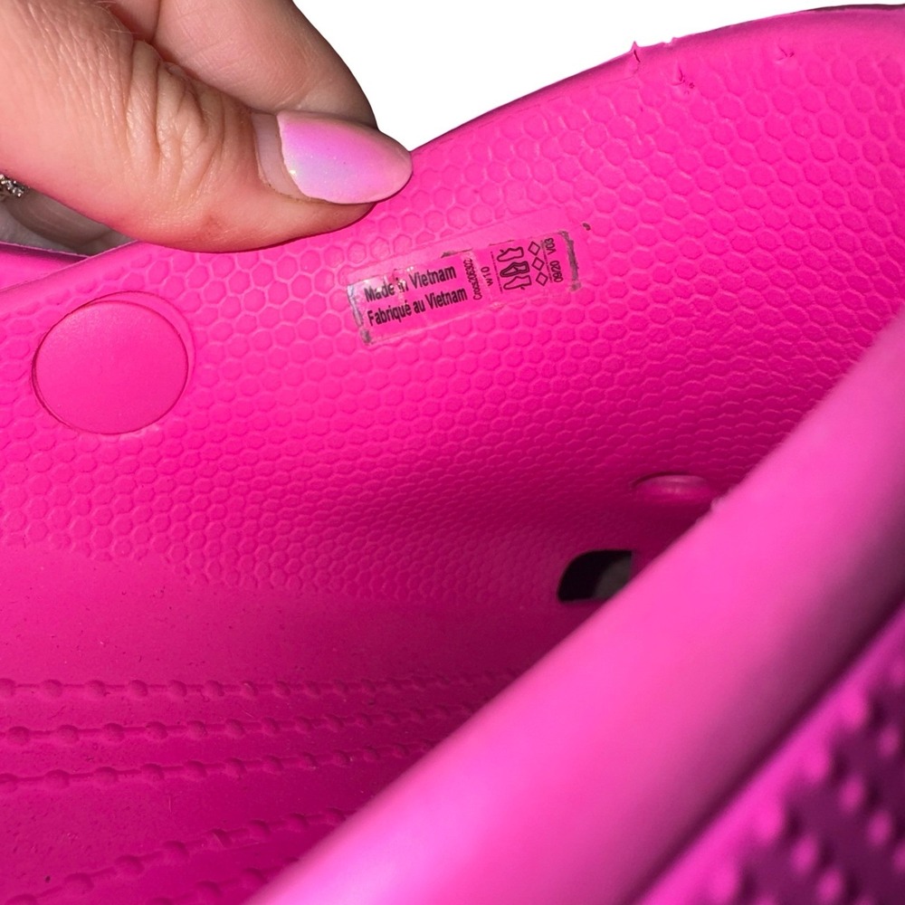 Crocs Bubble Crush Clog Hot Pink Platform Clogs Women's Size 10 Barbiecore - Picture 7 of 9